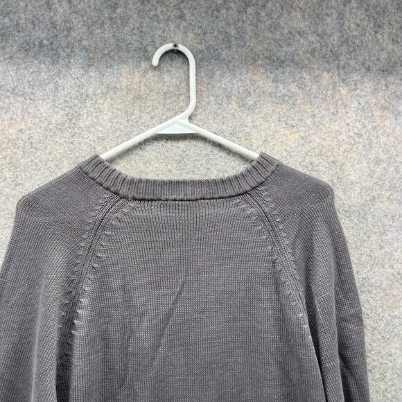 J Crew Sweater Men Medium Gray Pullover Crewneck Casual Fleece Cotton Knitted - Picture 3 of 11